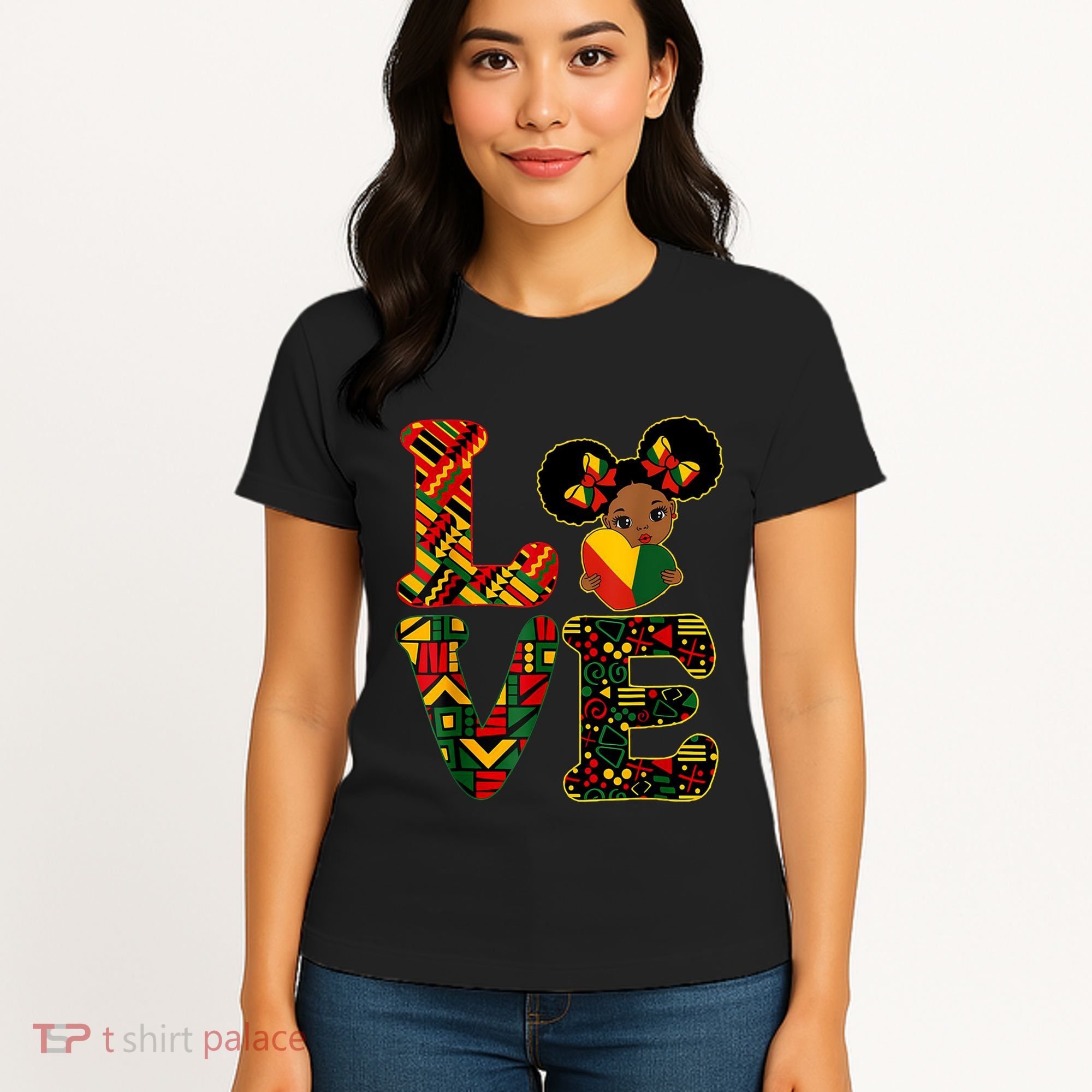 Love Black History Month Strong African Women's T-Shirt