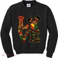 Love Black History Month Strong African Kids Sweatshirt thumb 0