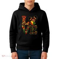 Love Black History Month Strong African Kids Hoodie thumb 4