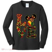 Love Black History Month Strong African Kids Long Sleeve Shirt thumb 0