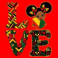 Love Black History Month Strong African Santa Hat thumb 1
