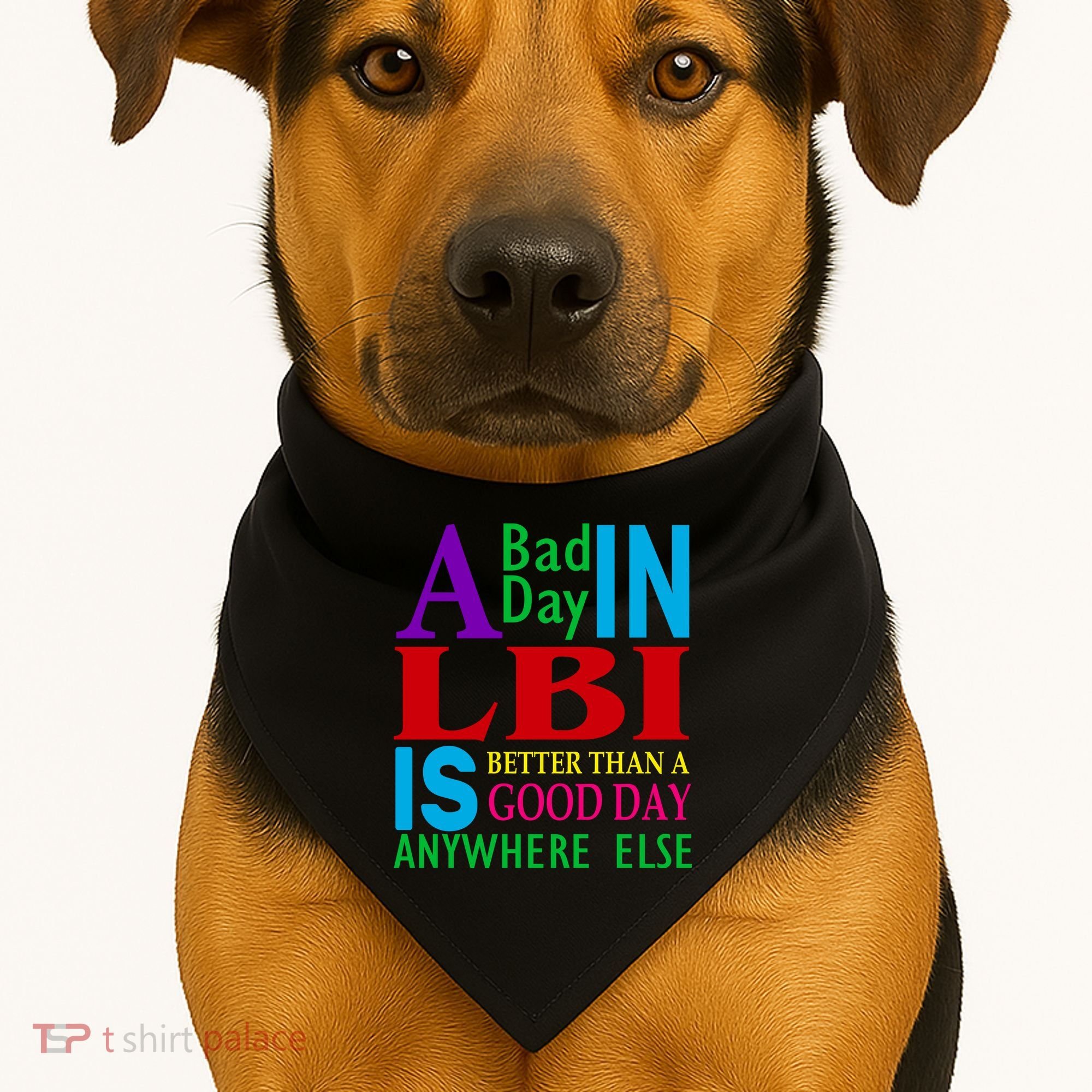 LBI Long Beach Island Good Day USA-Made Doggie Bandana