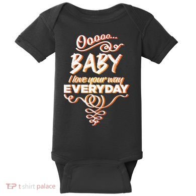 LyricLyfe Baby I Love Your Way By Peter Frampton Baby Bodysuit