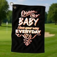 LyricLyfe Baby I Love Your Way By Peter Frampton Golf Towel thumb 1
