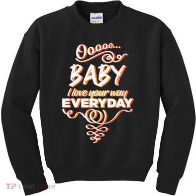 LyricLyfe Baby I Love Your Way By Peter Frampton Kids Sweatshirt