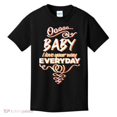 LyricLyfe Baby I Love Your Way By Peter Frampton Kids T-Shirt