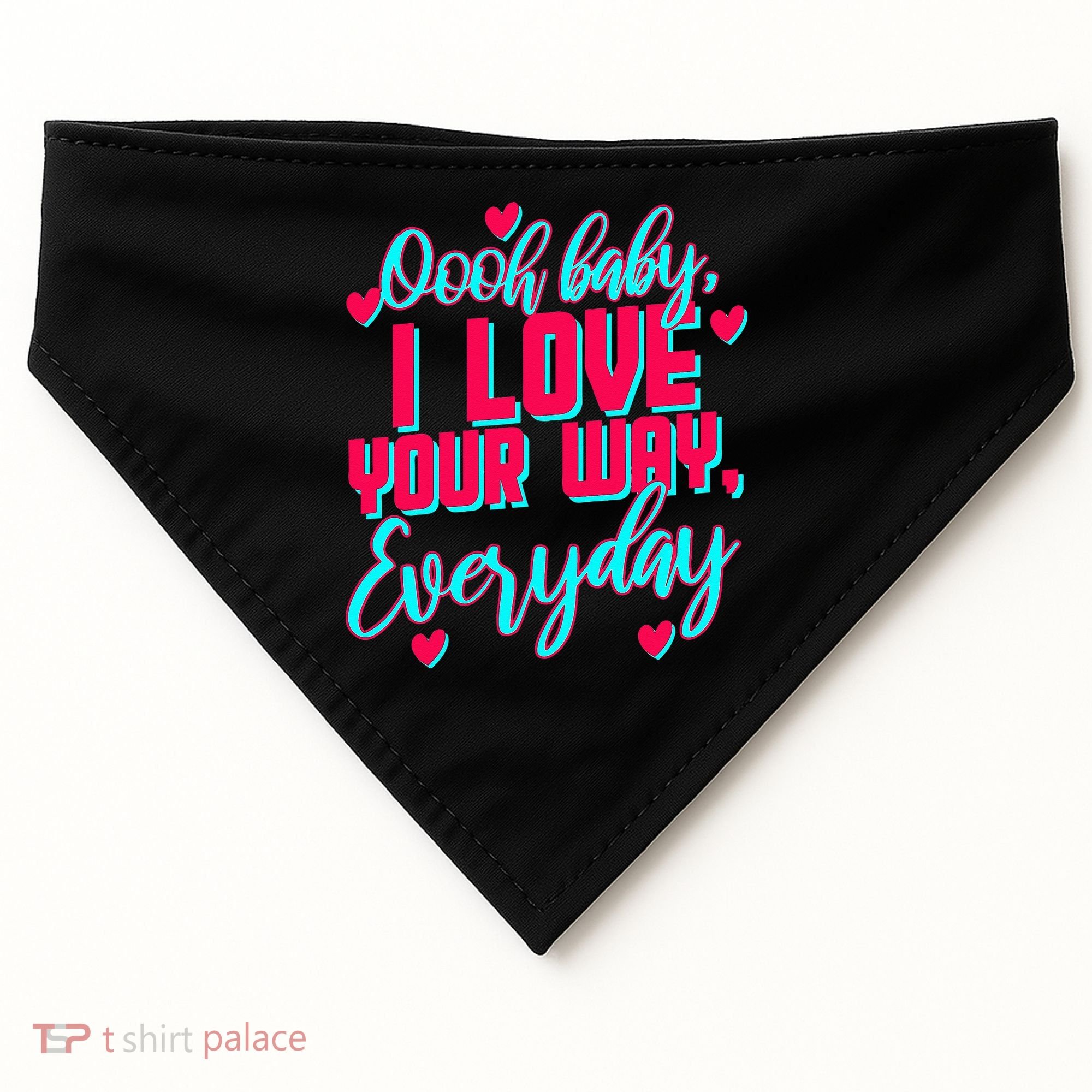 LyricLyfe BABY I LOVE YOUR WAY BY PETER FRAMPTON USA-Made Doggie Bandana