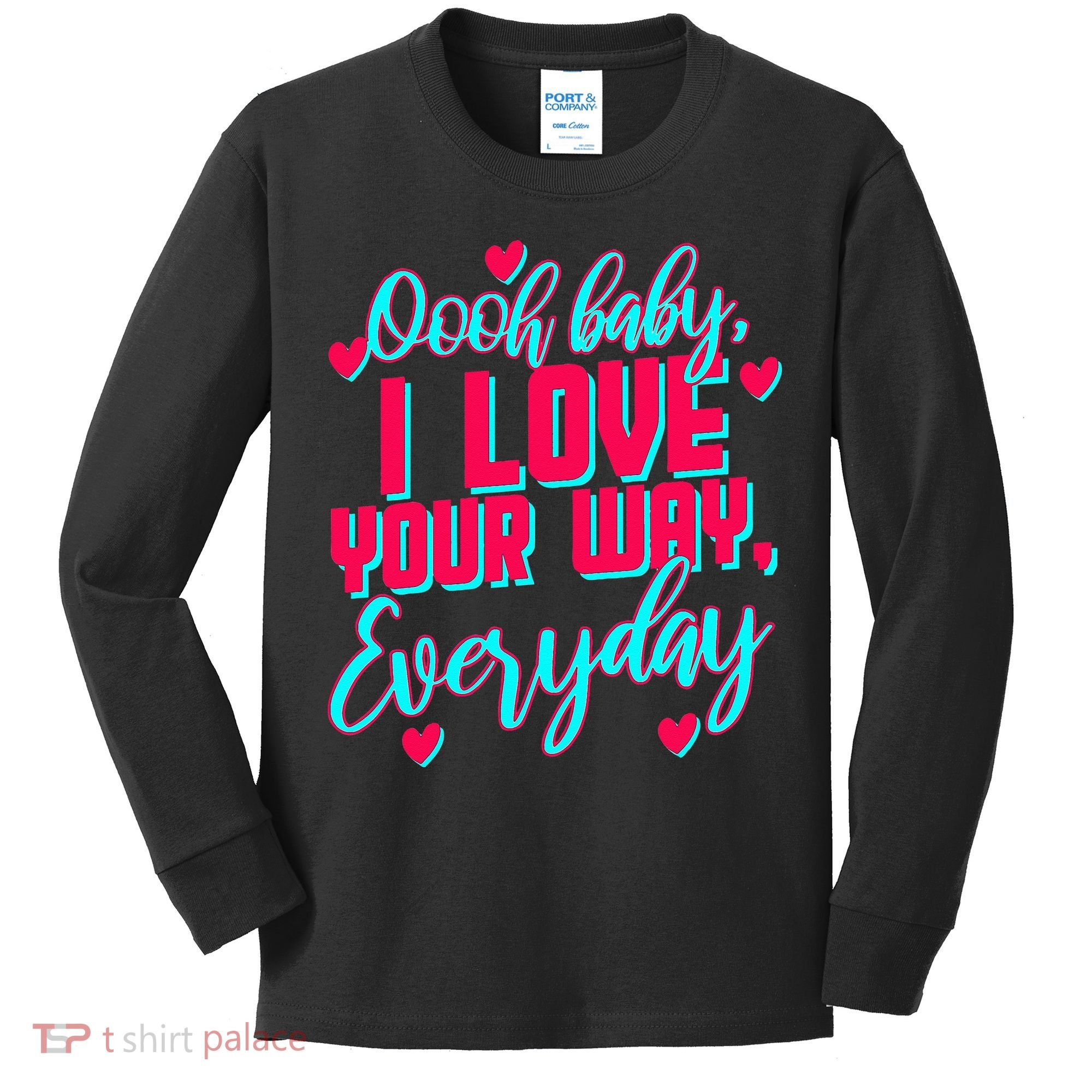 LyricLyfe BABY I LOVE YOUR WAY BY PETER FRAMPTON Kids Long Sleeve Shirt