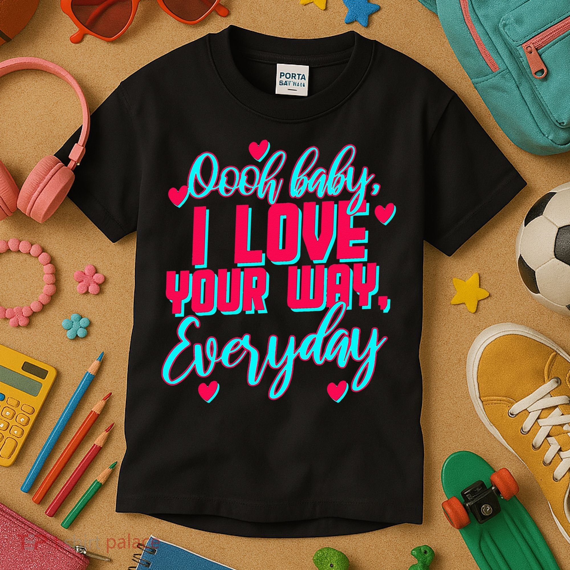 LyricLyfe BABY I LOVE YOUR WAY BY PETER FRAMPTON Kids T-Shirt
