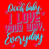 LyricLyfe BABY I LOVE YOUR WAY BY PETER FRAMPTON Santa Hat thumb 1