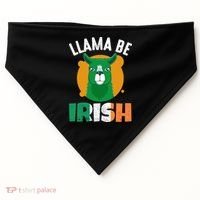 Llama Be Irish Gift, St Patrick's Day USA-Made Doggie Bandana thumb 0