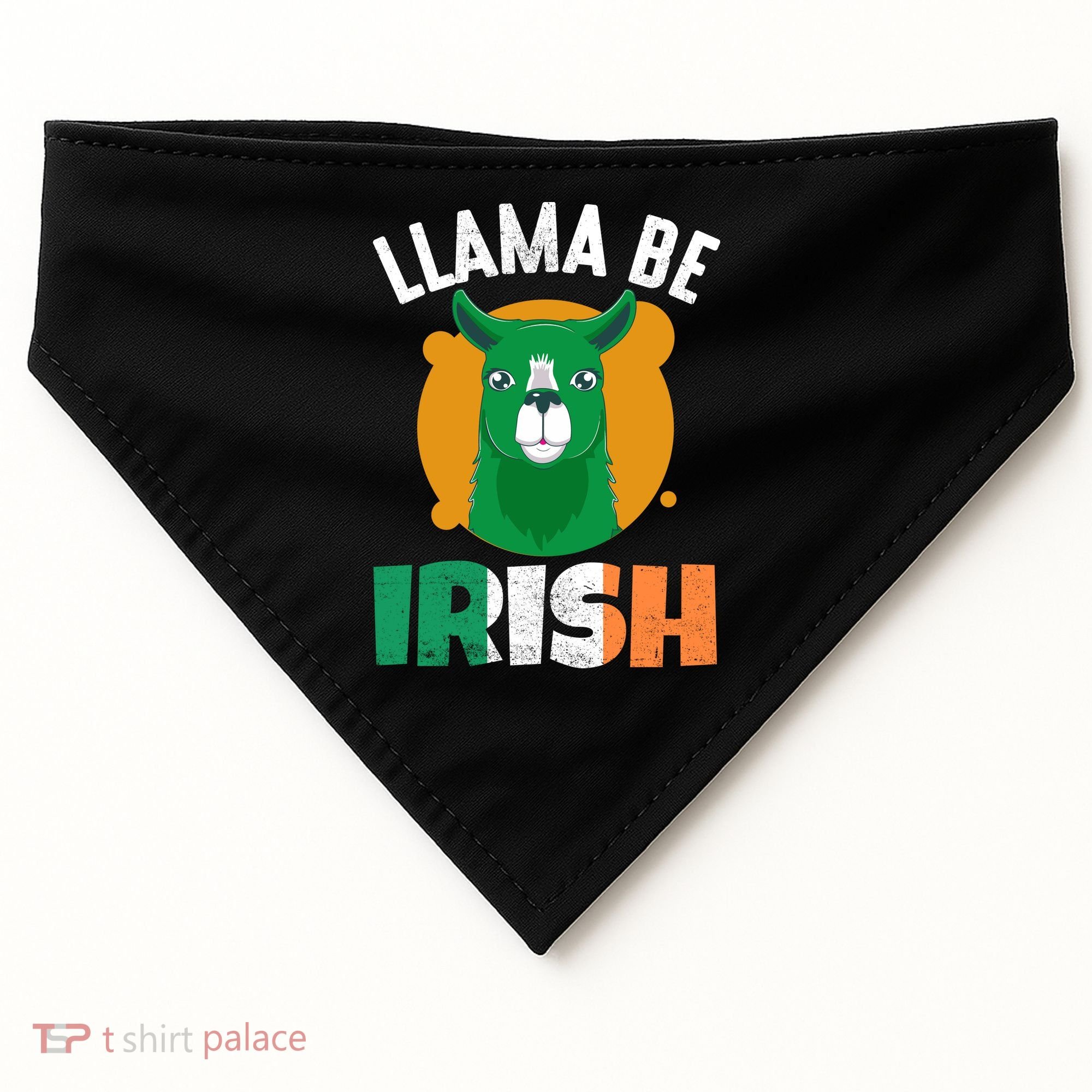 Llama Be Irish Gift, St Patrick's Day USA-Made Doggie Bandana