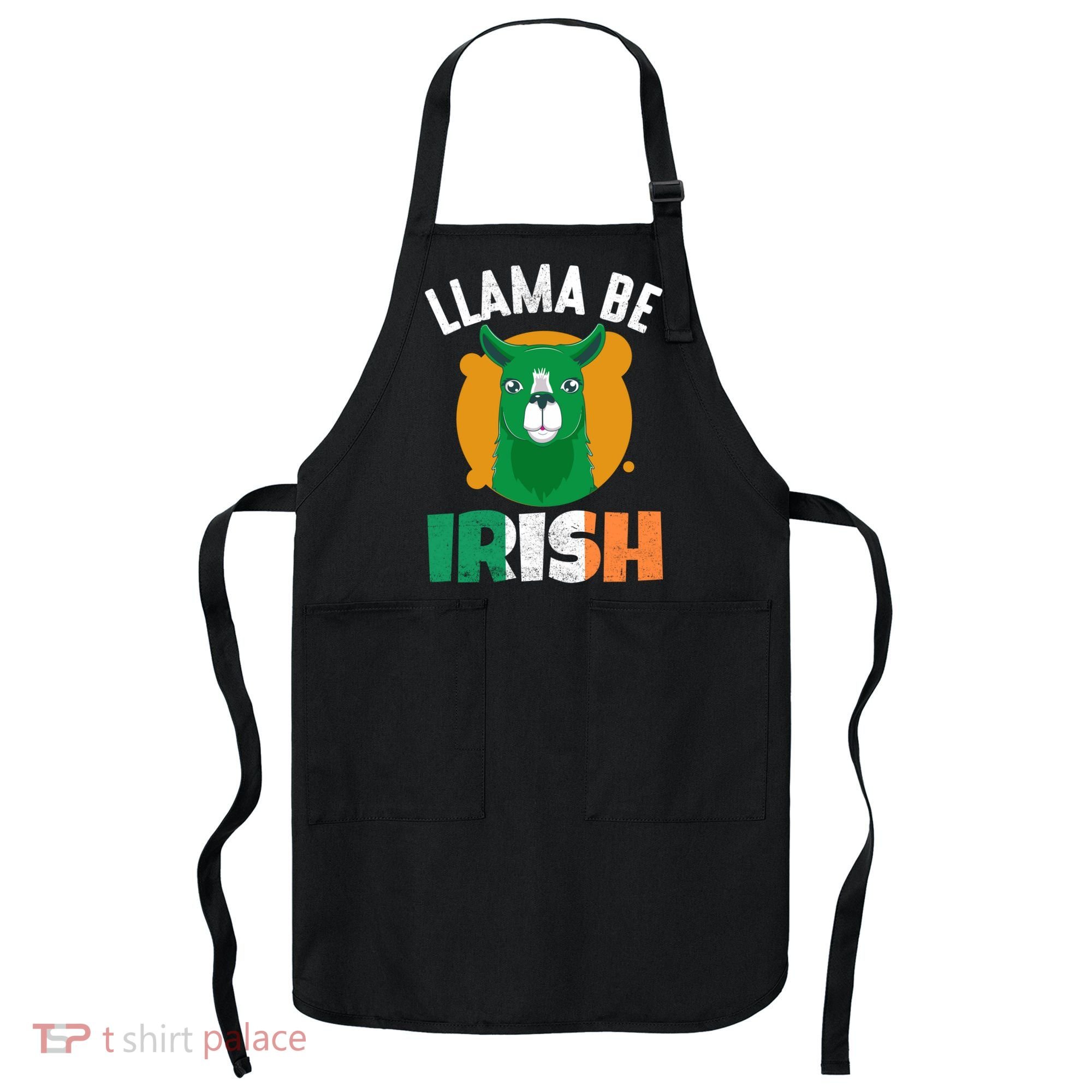 Llama Be Irish Gift, St Patrick's Day Apron