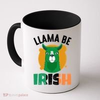 Llama Be Irish Gift, St Patrick's Day Coffee Mug thumb 0