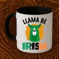 Llama Be Irish Gift, St Patrick's Day Coffee Mug thumb 2