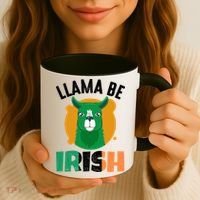 Llama Be Irish Gift, St Patrick's Day Coffee Mug thumb 3