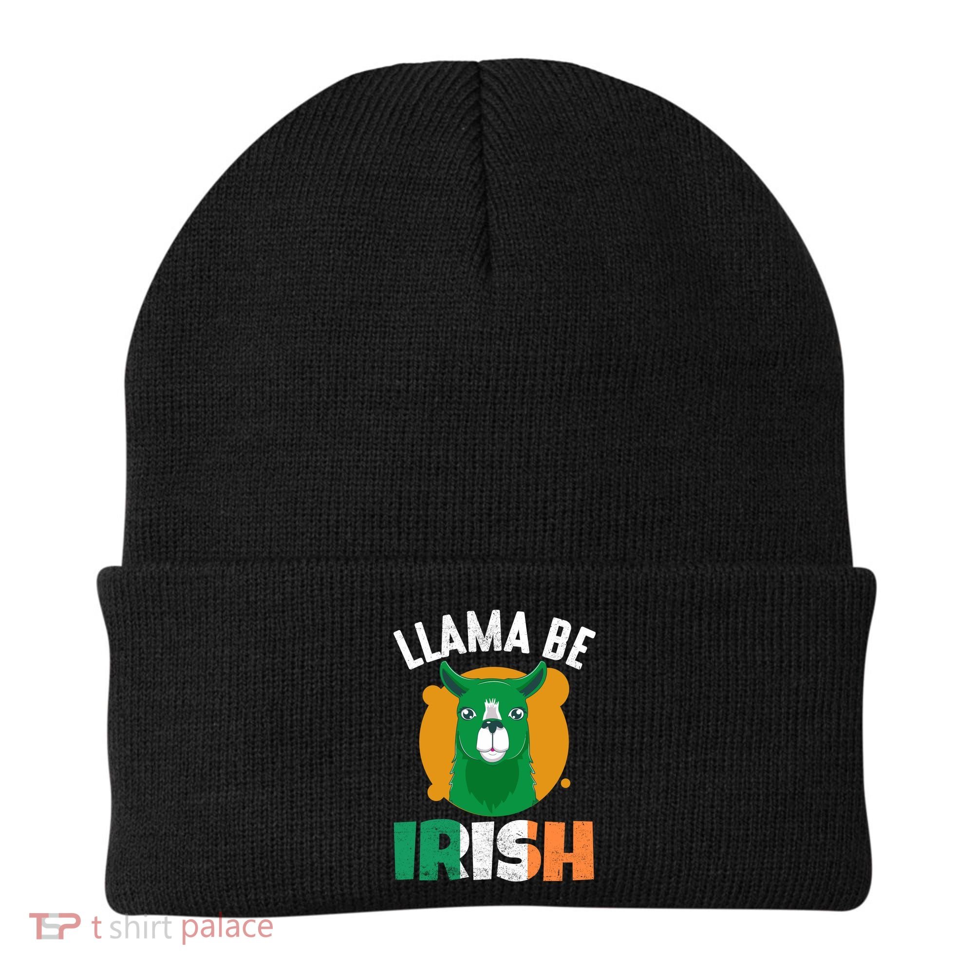 Llama Be Irish Gift, St Patrick's Day Beanie
