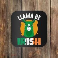 Llama Be Irish Gift, St Patrick's Day Coaster thumb 0