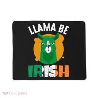 Llama Be Irish Gift, St Patrick's Day Mousepad thumb 0