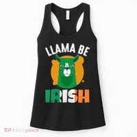 Llama Be Irish Gift, St Patrick's Day Women's Tank Top thumb 0