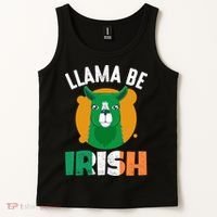 Llama Be Irish Gift, St Patrick's Day Tank Top thumb 2