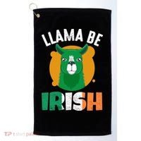 Llama Be Irish Gift, St Patrick's Day Golf Towel thumb 0
