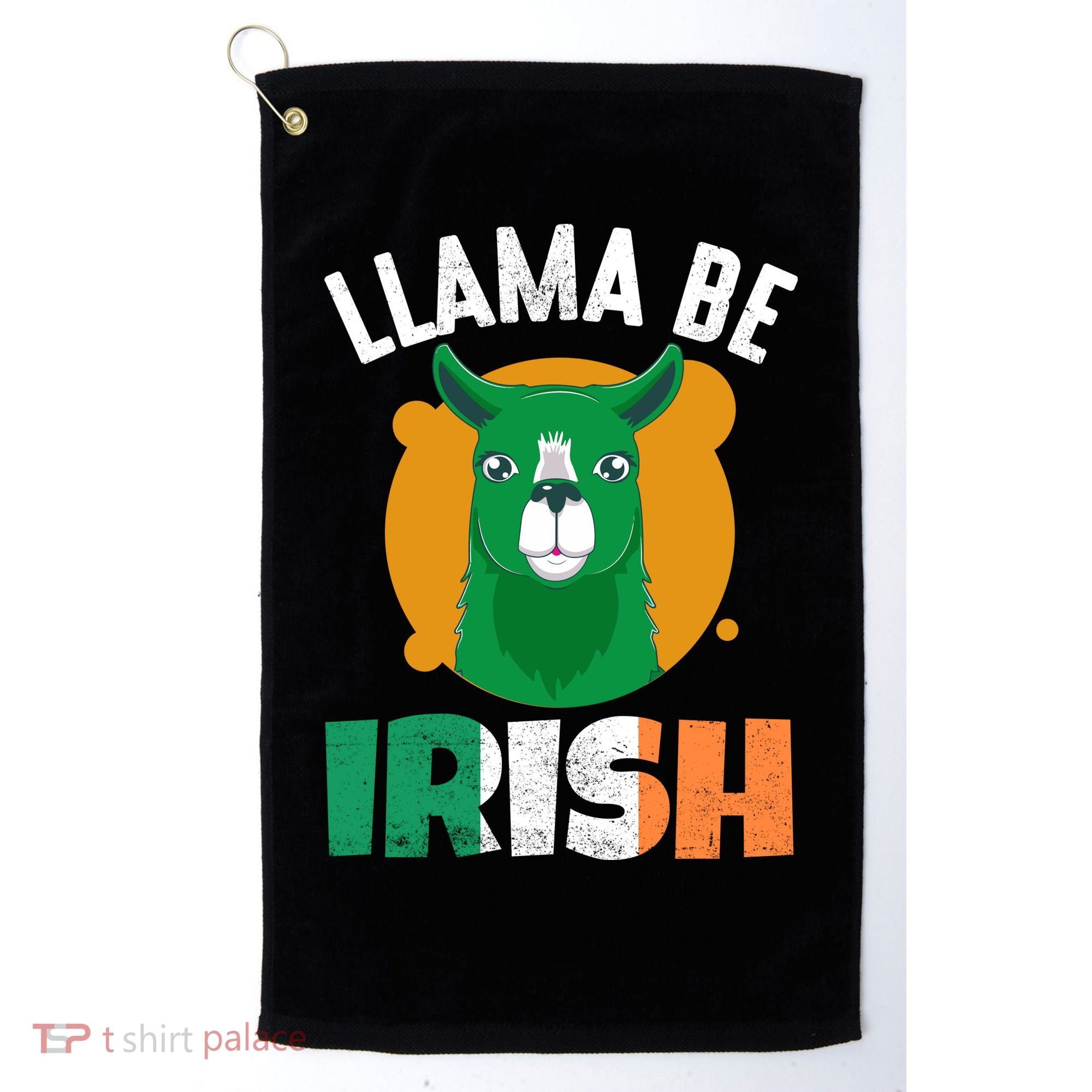 Llama Be Irish Gift, St Patrick's Day Golf Towel