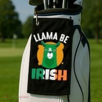 Llama Be Irish Gift, St Patrick's Day Golf Towel thumb 2