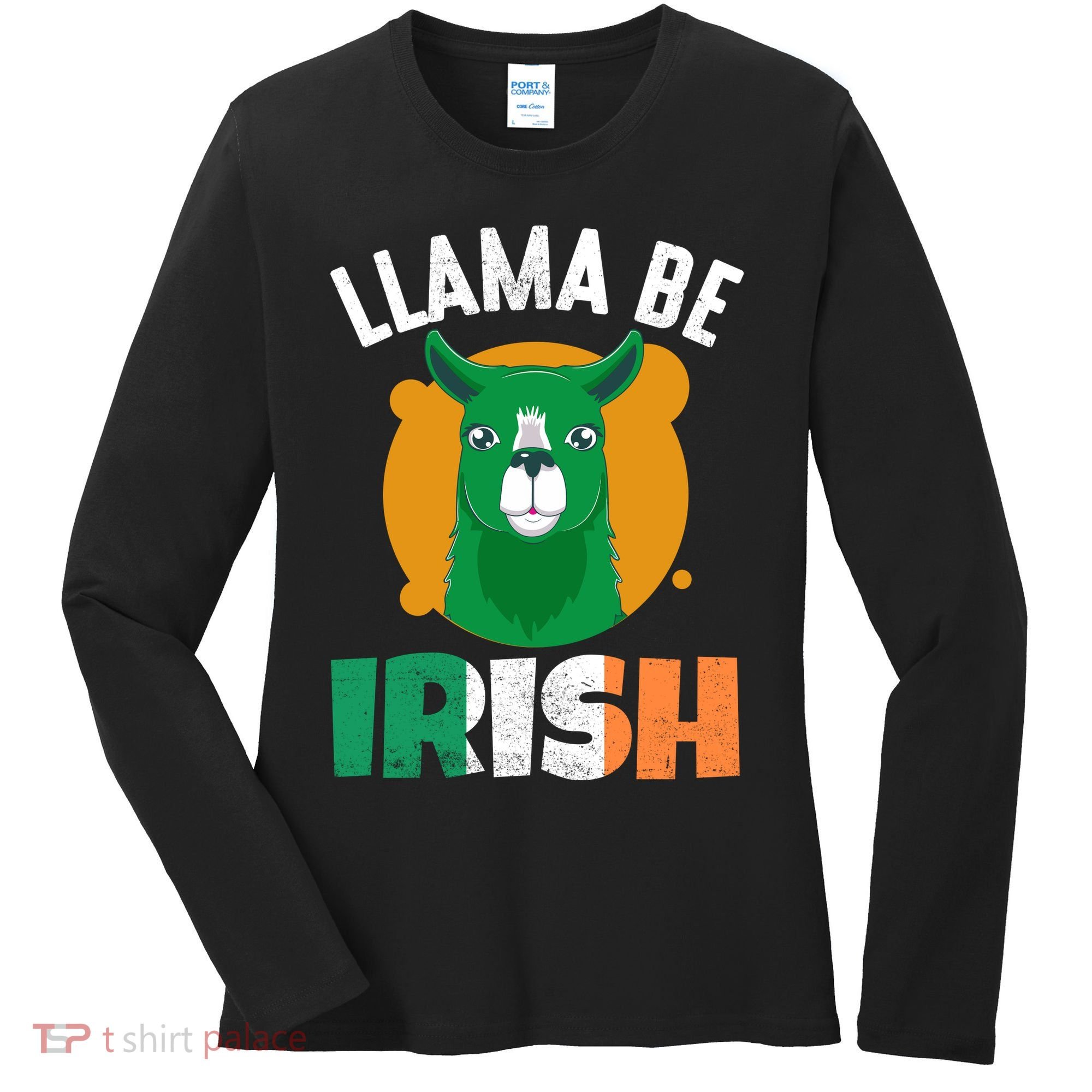 Llama Be Irish Gift, St Patrick's Day Women's Long Sleeve Shirt