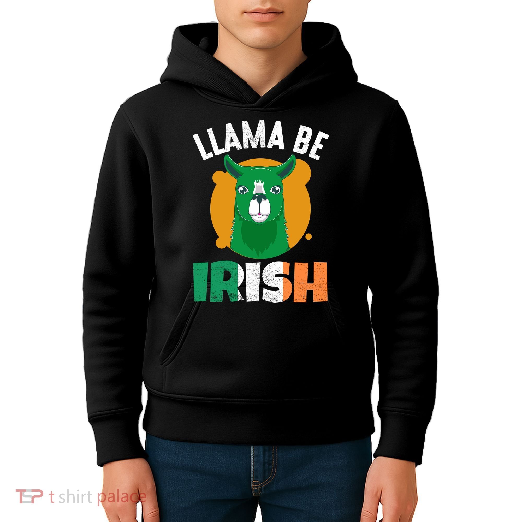 Llama Be Irish Gift, St Patrick's Day Kids Hoodie