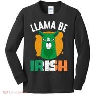 Llama Be Irish Gift, St Patrick's Day Kids Long Sleeve Shirt thumb 0