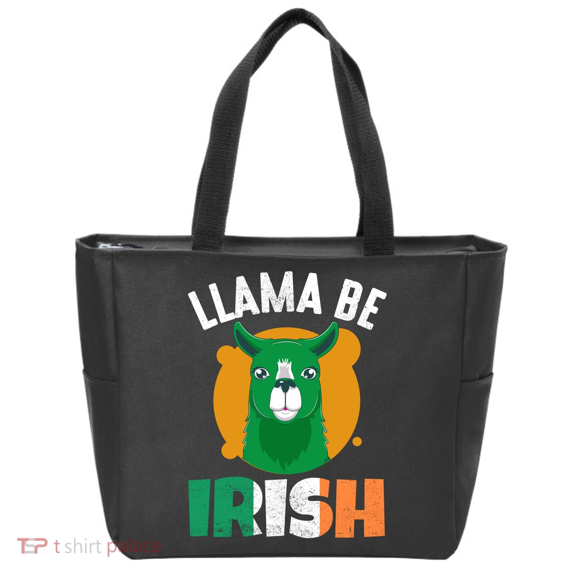 Llama Be Irish Gift, St Patrick's Day Tote Bag
