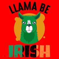 Llama Be Irish Gift, St Patrick's Day Santa Hat thumb 1