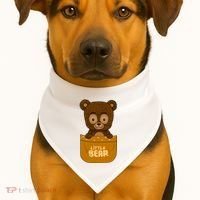 Little Bear Inside The Pocket USA-Made Doggie Bandana thumb 1