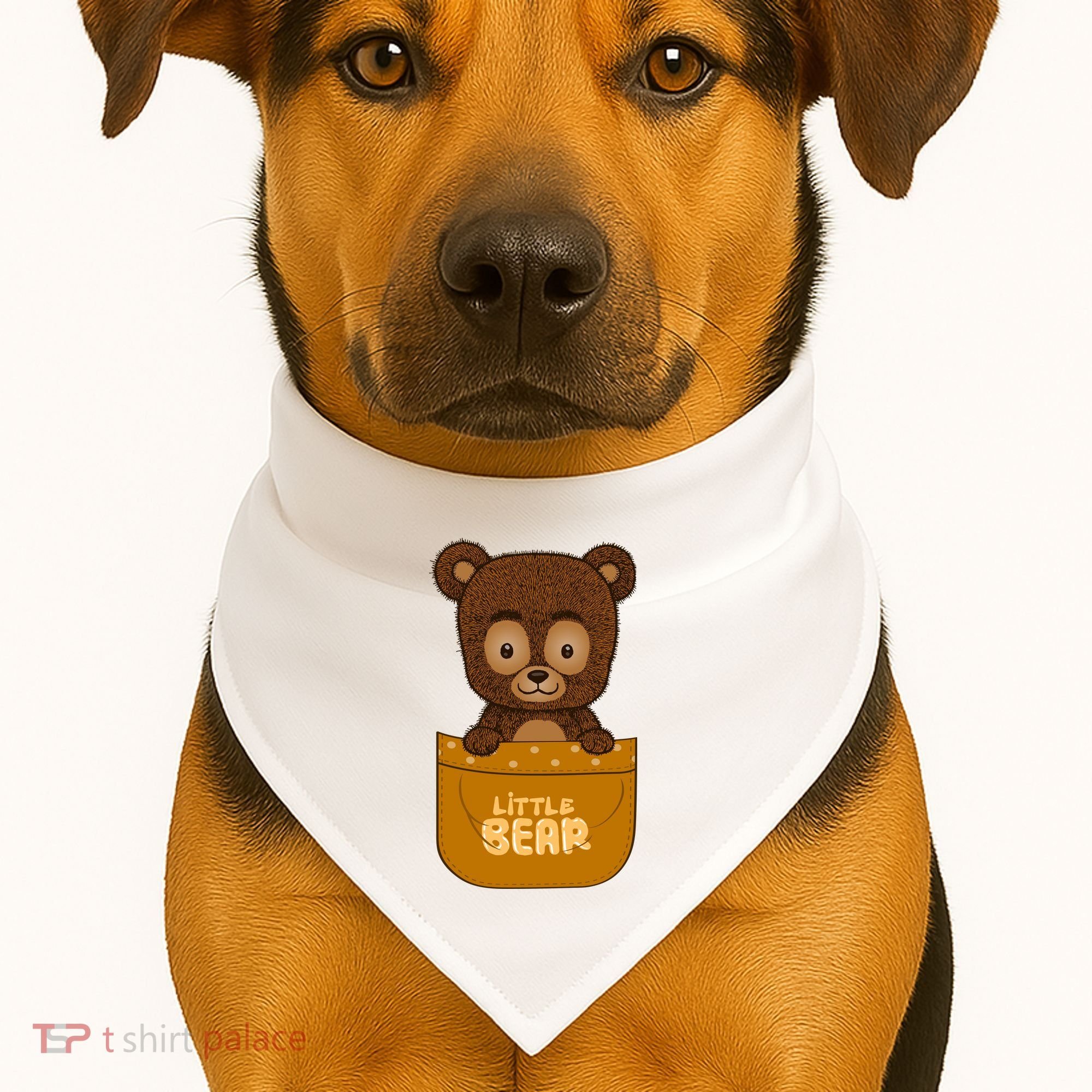 Little Bear Inside The Pocket USA-Made Doggie Bandana