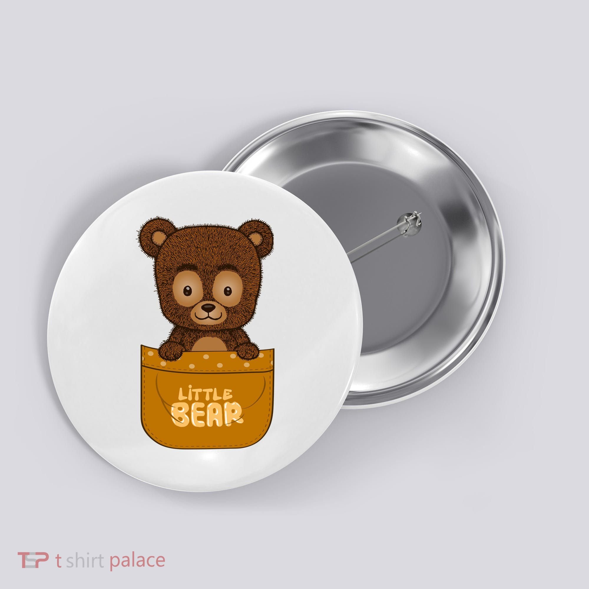 Little Bear Inside The Pocket Button