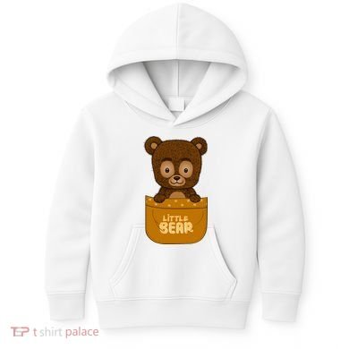 Little Bear Inside The Pocket Kids Hoodie