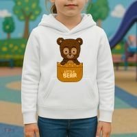 Little Bear Inside The Pocket Kids Hoodie thumb 3