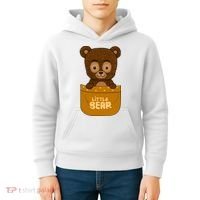 Little Bear Inside The Pocket Kids Hoodie thumb 4