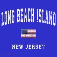 Long Beach Island New Jersey Nj Vintage American Flag Sports Gift T-Shirt thumb 7
