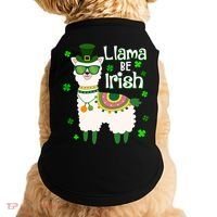 Llama Be Irish St Patrick's Day Funny Doggie Tank thumb 0