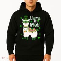 Llama Be Irish St Patrick's Day Funny Hoodie thumb 2