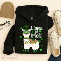 Llama Be Irish St Patrick's Day Funny Hoodie thumb 4