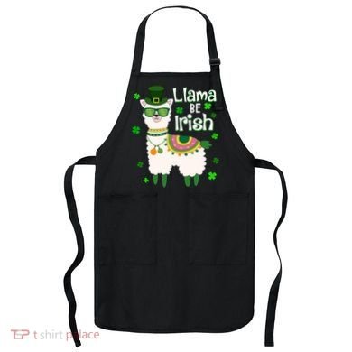 Llama Be Irish St Patrick's Day Funny Apron