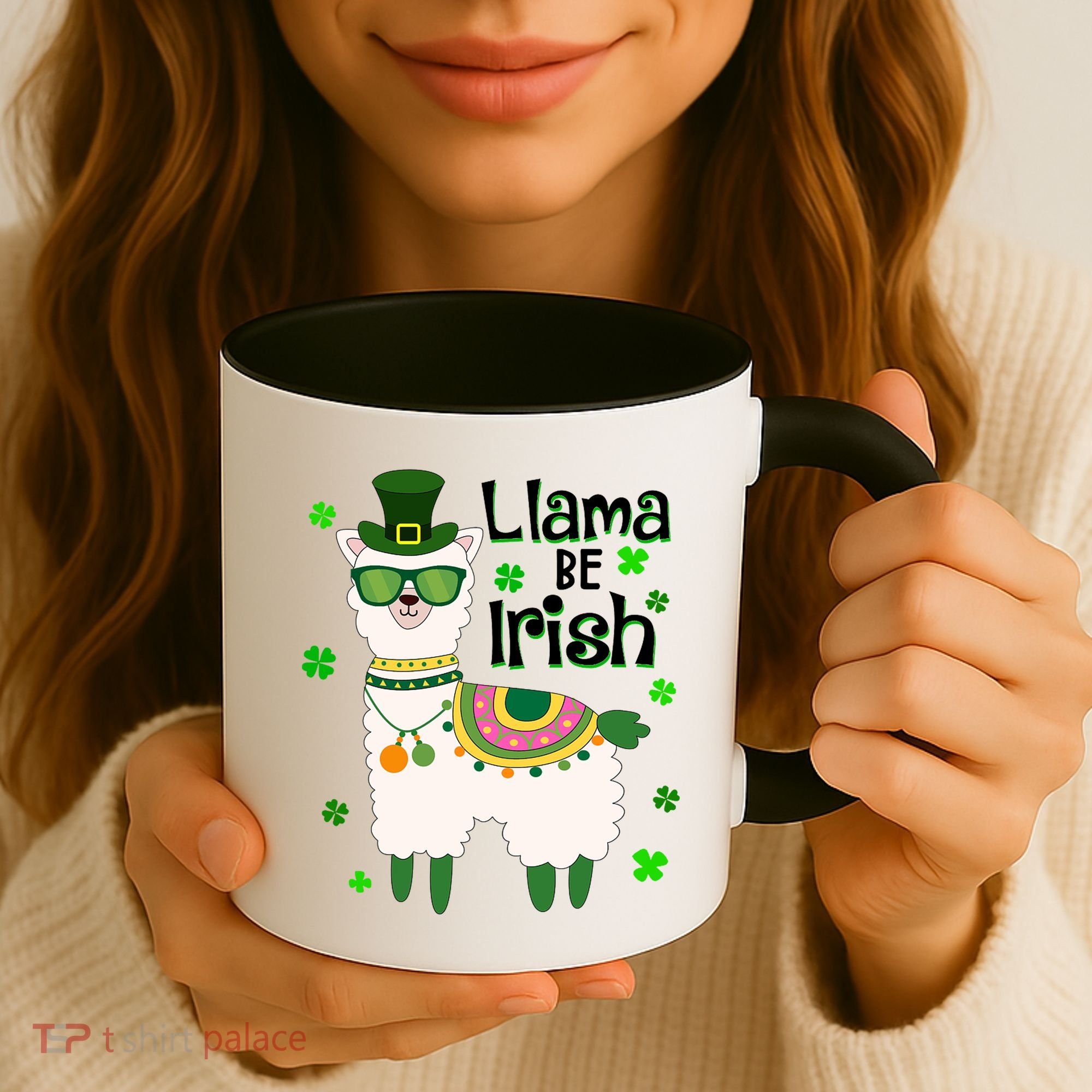 Llama Be Irish St Patrick's Day Funny Coffee Mug