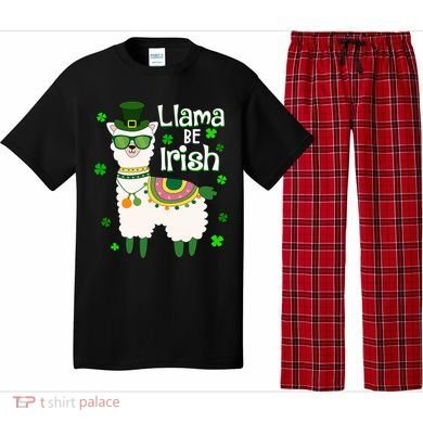 Llama Be Irish St Patrick's Day Funny Pajama Set