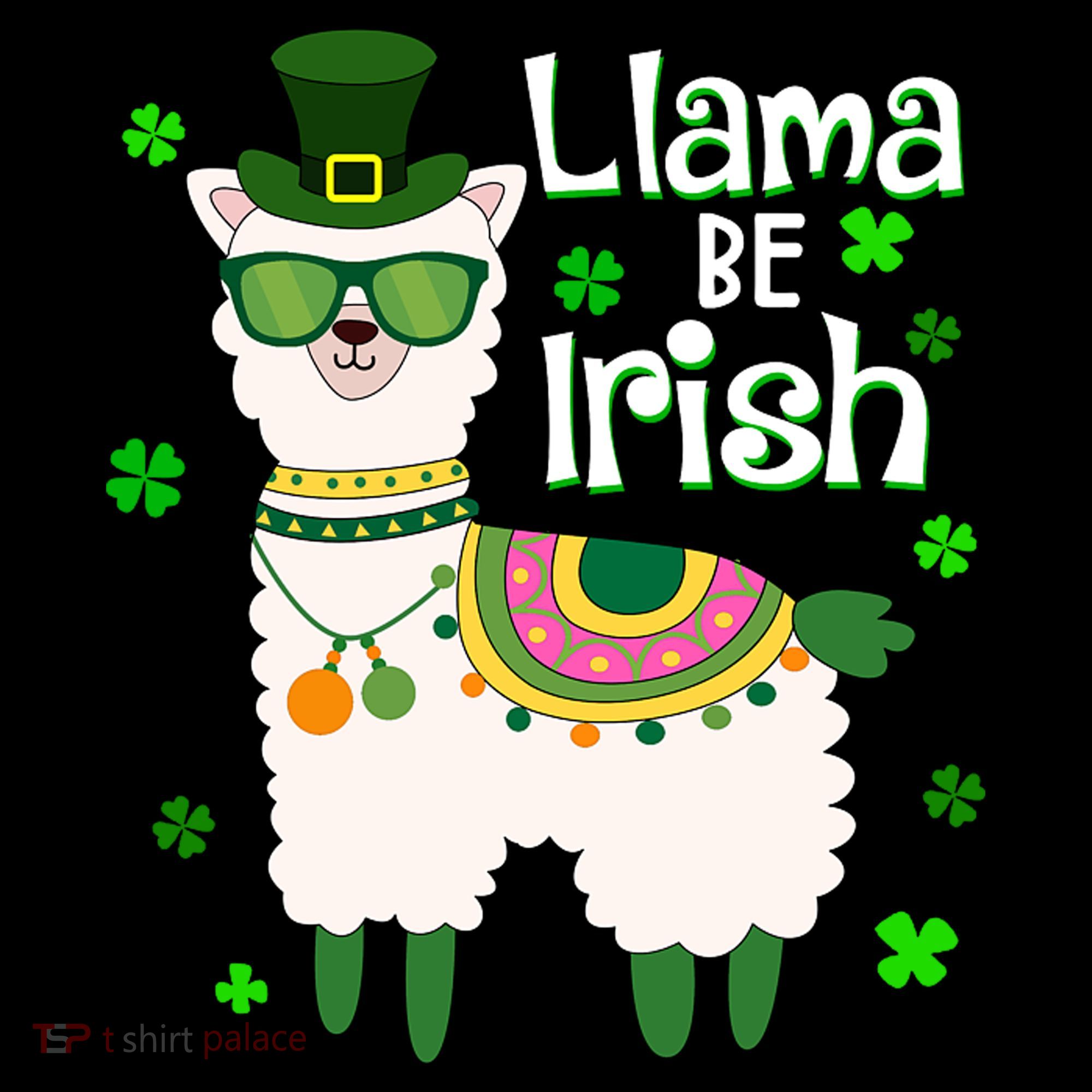 Llama Be Irish St Patrick's Day Funny Women's Tank Top