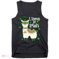 Llama Be Irish St Patrick's Day Funny Tank Top thumb 0