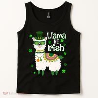 Llama Be Irish St Patrick's Day Funny Tank Top thumb 2