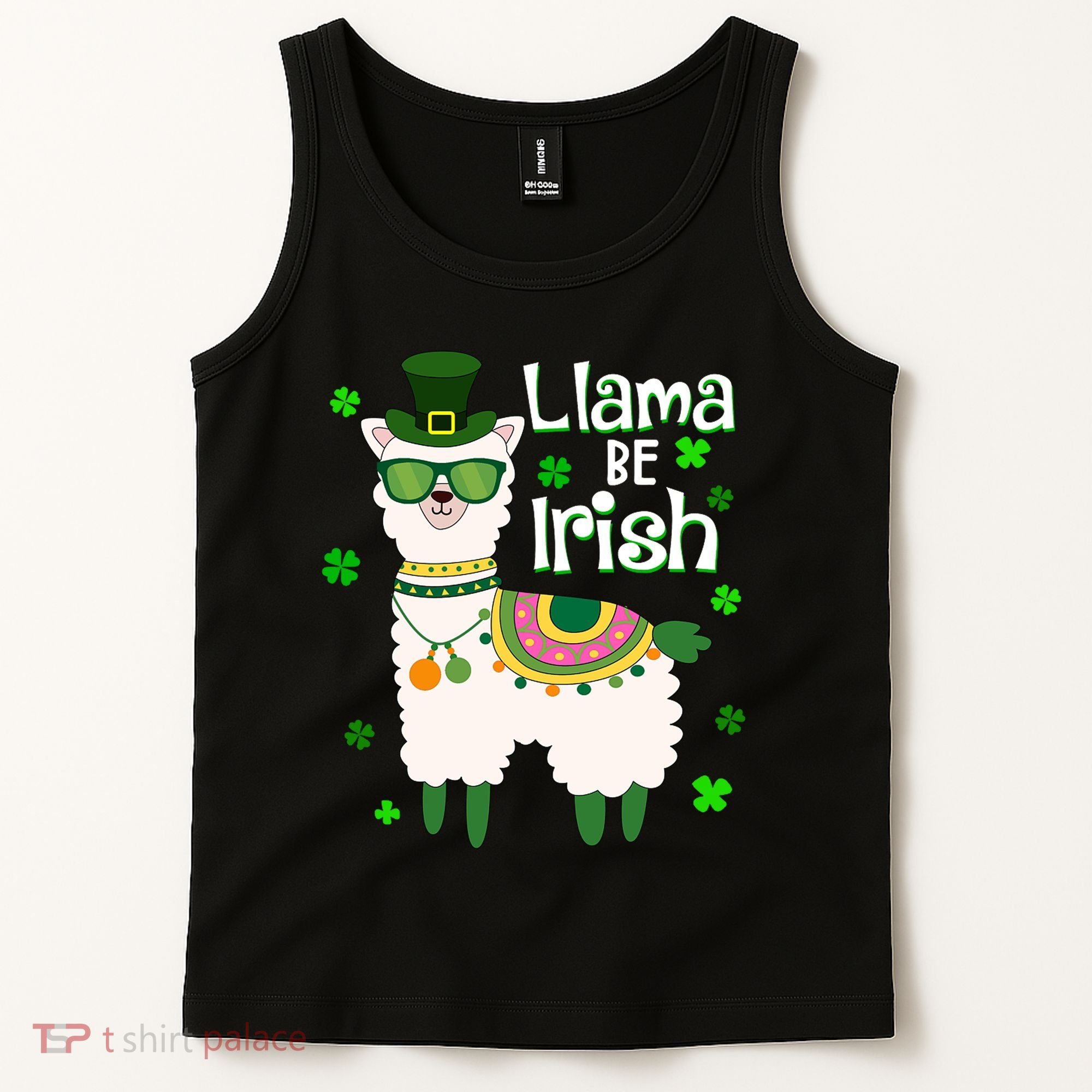 Llama Be Irish St Patrick's Day Funny Tank Top